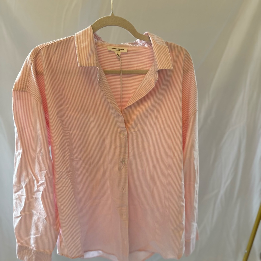 Beachlunchlounge Light Pink Striped Shirt